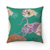 Green Tentacles Square Pillow