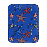 Blue Starfish Burp Cloth
