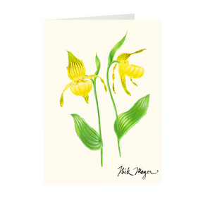 Yellow Lady's Slipper Notecards