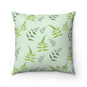 Green Ferns Square Pillow