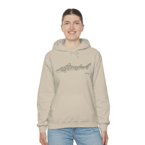 Leopard Shark Drawing Warm Hoodie