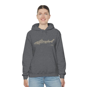 Leopard Shark Drawing Warm Hoodie