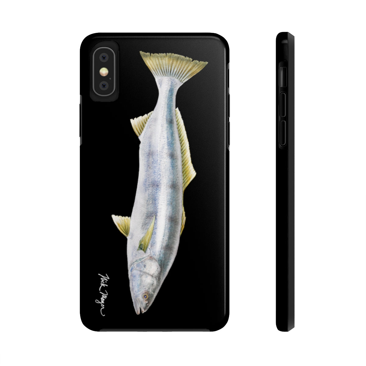 White Sea Bass Phone Case (iPhone) - black