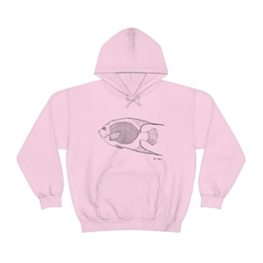 Queen Angelfish Drawing Warm Hoodie