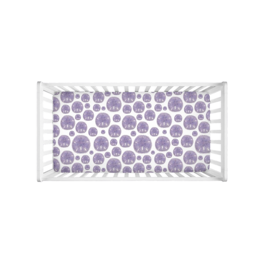 Purple Sand Dollar Crib Sheet