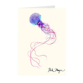 Purple Jellyfish I Notecards