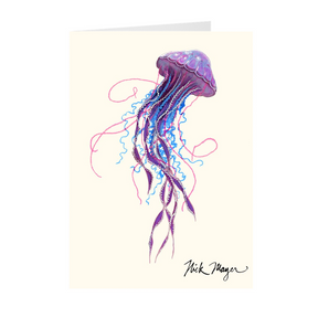 Purple Jellyfish II Notecards