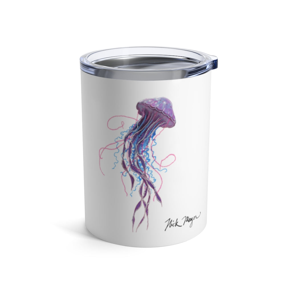 Purple Jellyfish 2, 10 oz Steel Tumbler