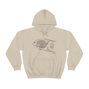 Queen Angelfish Drawing Warm Hoodie