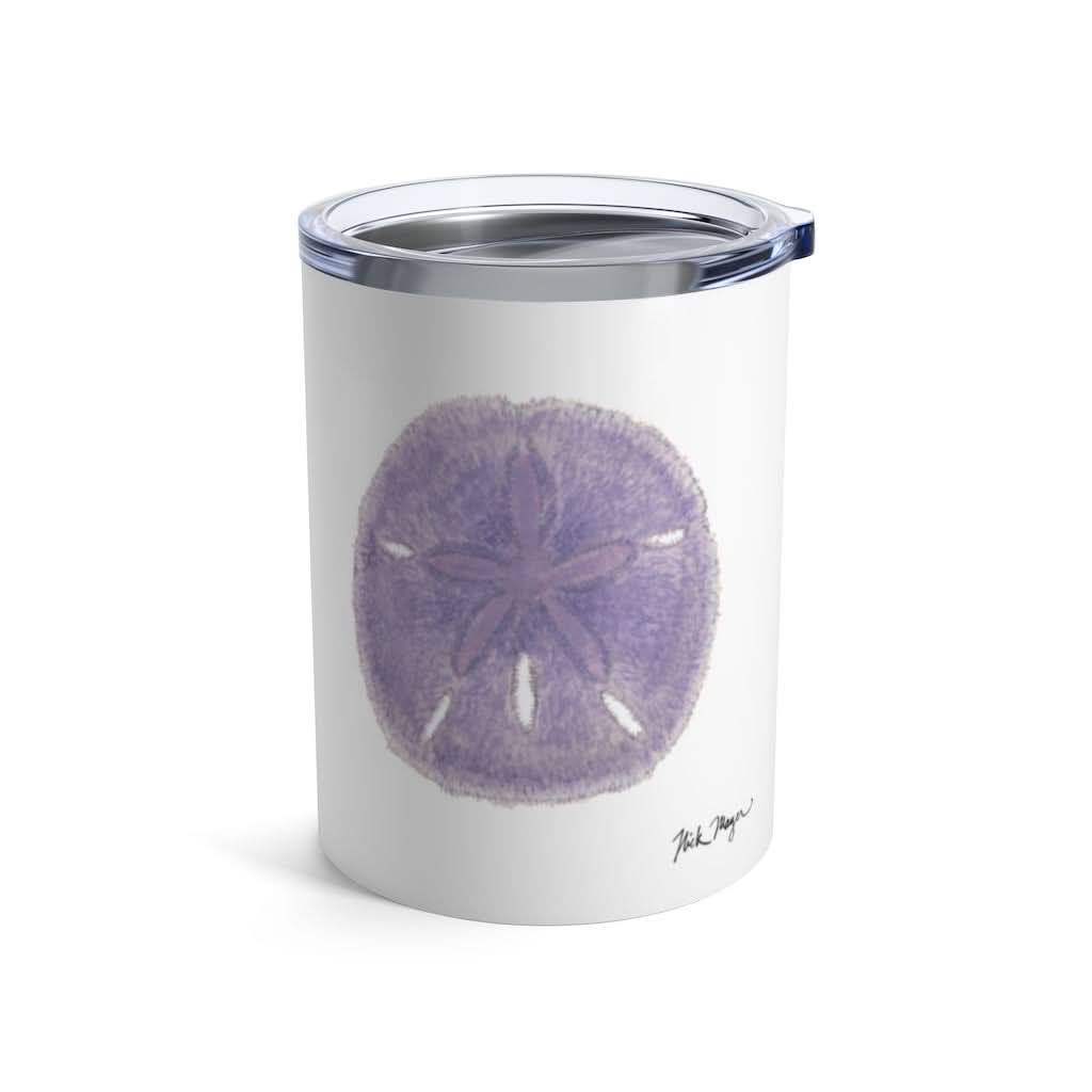 Purple Sand Dollar, 10 oz Steel Tumbler