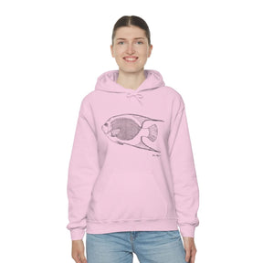 Queen Angelfish Drawing Warm Hoodie