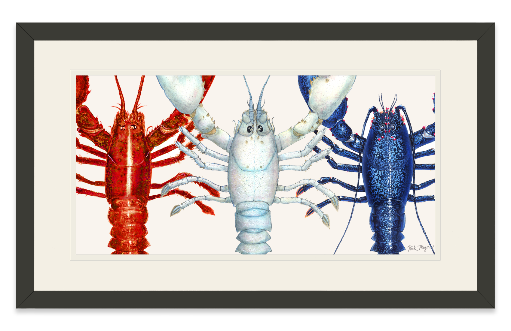 American Lobsters Trio Print