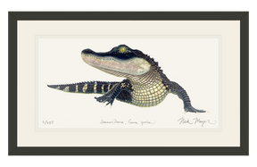alligator art print