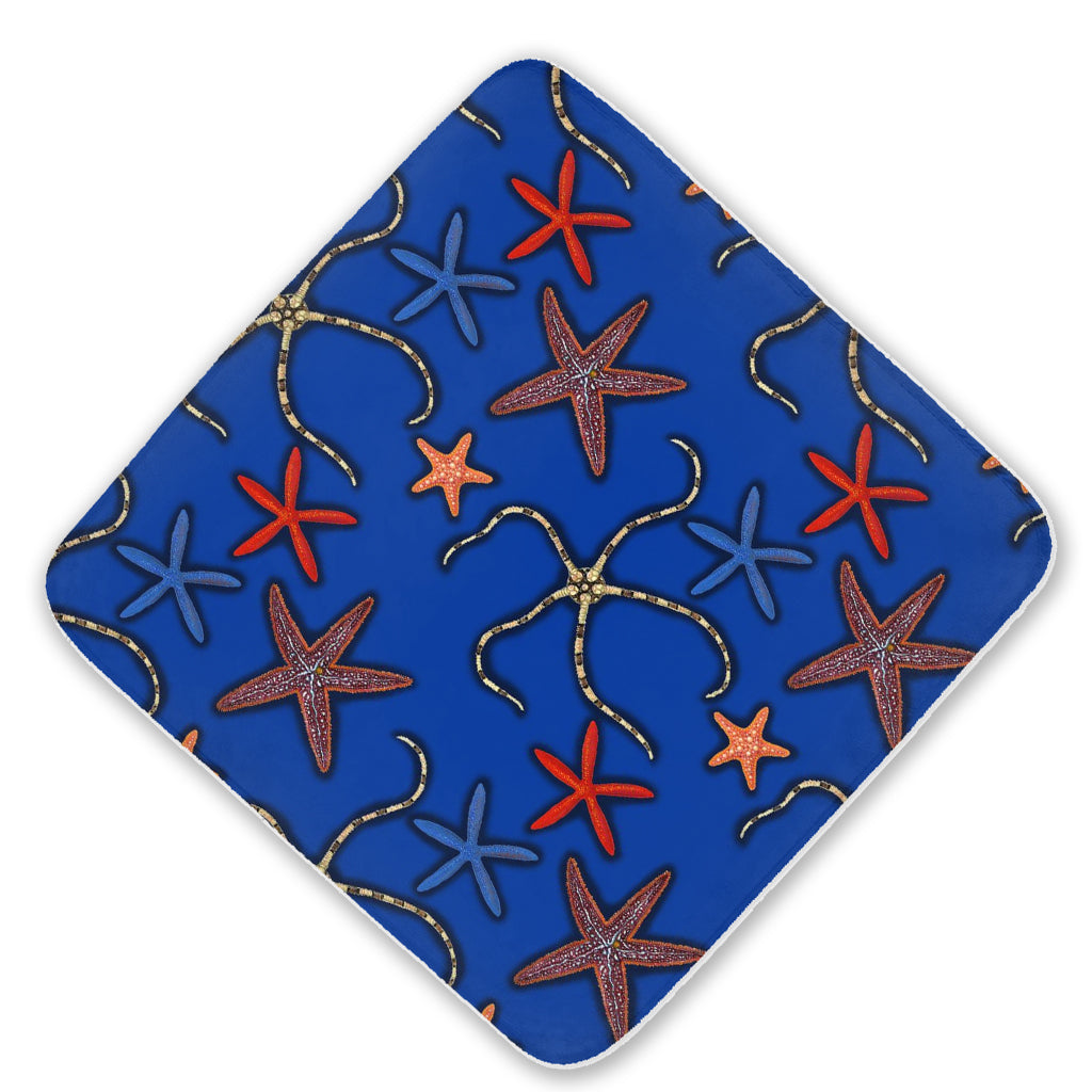 Blue Starfish Hooded Baby Towel