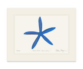 Blue Linckia I Starfish Print