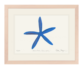 Blue Linckia I Starfish Print