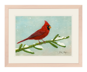 Snowy Cardinal Print