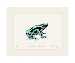 Green and Black Poison Dart Frog Print