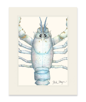 White Lobster Closeup Print