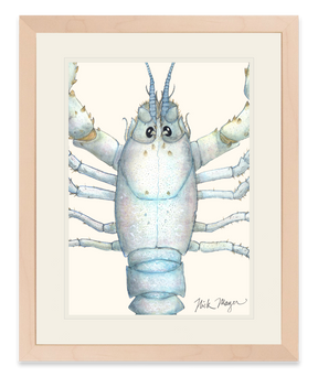 White Lobster Closeup Print
