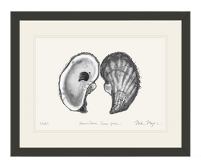 Atlantic Oyster I Print (b&w)