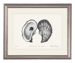 Atlantic Oyster I Print (b&w)