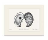 Atlantic Oyster I Print (b&w)