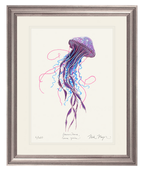 Purple Jellyfish II Print - Best Seller