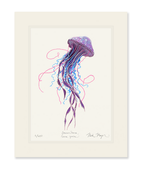 Purple Jellyfish II Print - Best Seller