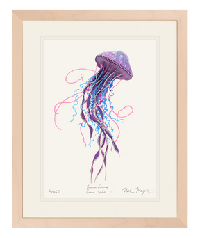 Purple Jellyfish II Print - Best Seller
