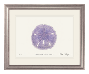 LRG SAND DOLLAR PURPLE MAGNET - Sunset Beach Trading Company