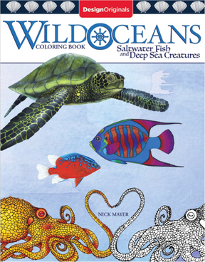 Wild Oceans Coloring Book, Signed by Nick Mayer
