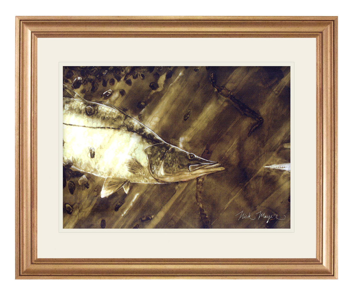 Snook and Deceiver Original Watercolor Painting