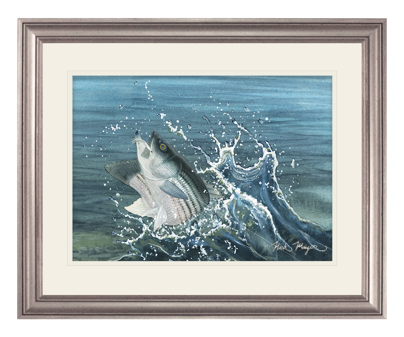 Launching Striper and Deceiver Original Painting