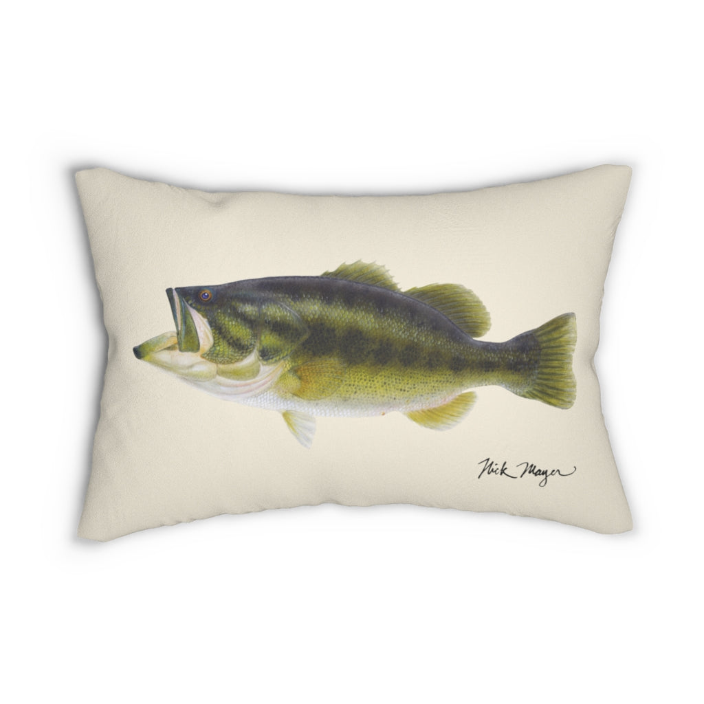 Largemouth Bass Throw Pillow