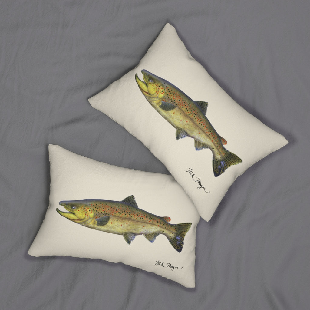 Brown Trout Throw Pillow