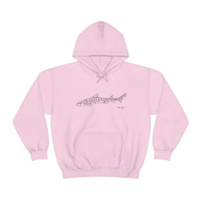 Leopard Shark Drawing Warm Hoodie