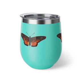 Orange Butterfly Copper Wine Tumbler