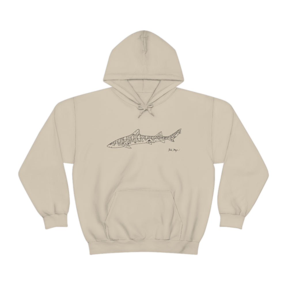 Stay warm in style with our Leopard Shark Drawing Hoodie