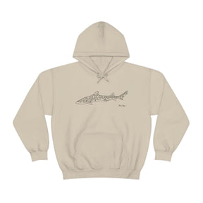 Leopard Shark Drawing Warm Hoodie