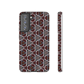 Maroon Butterfly Pattern Phone Case (Samsung)
