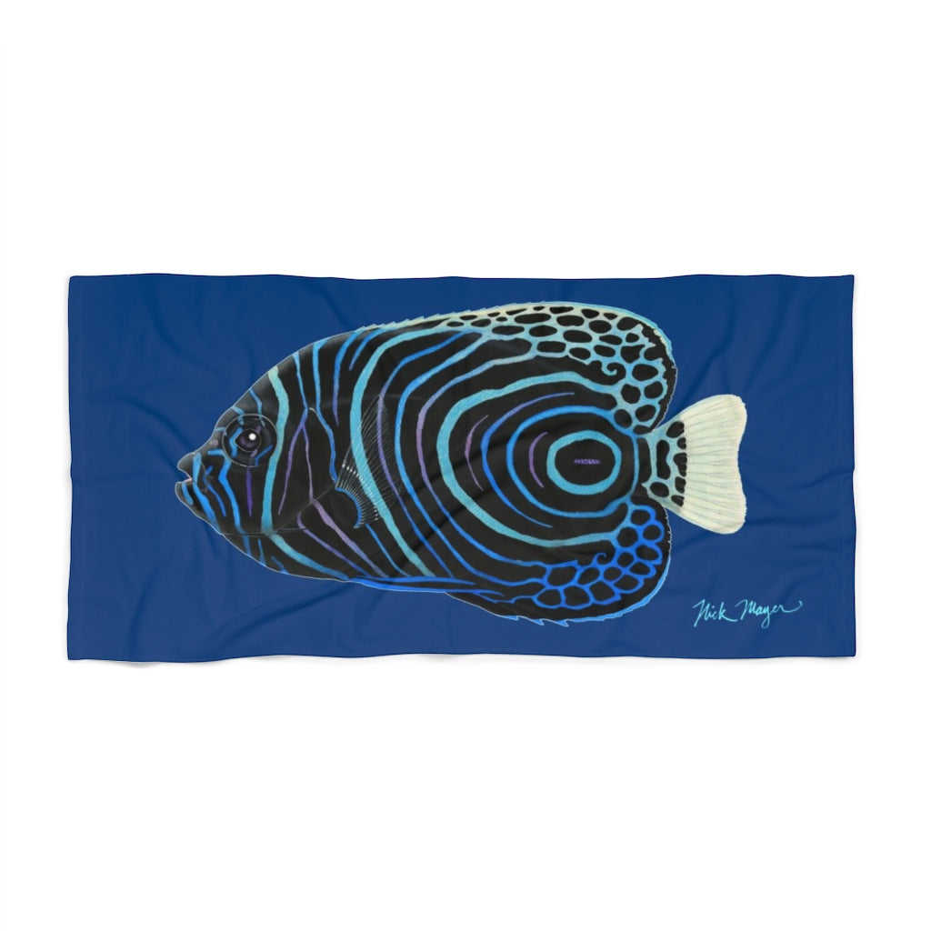 Juvenile Emperor Angelfish Lightweight Beach Towel