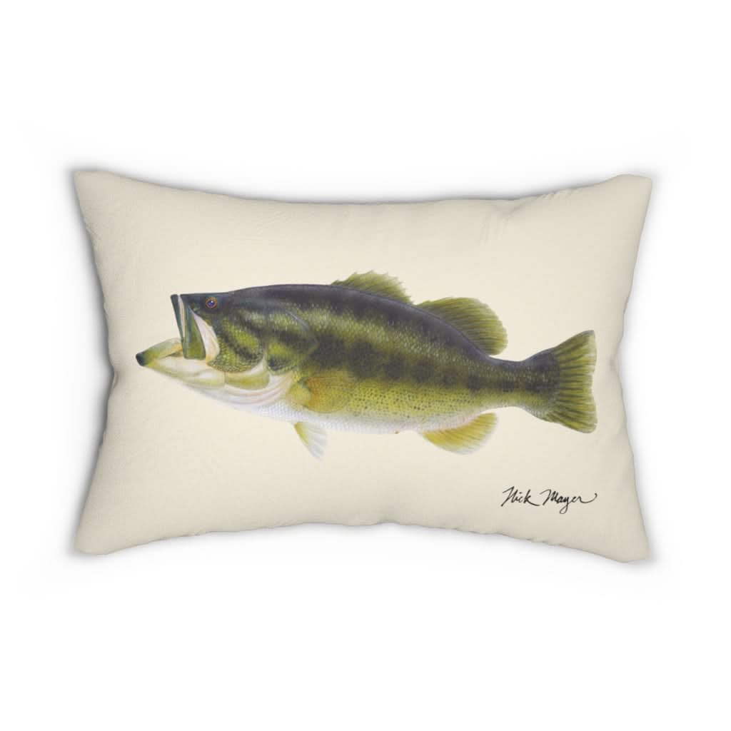 Largemouth Bass Throw Pillow