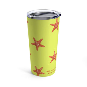 Yellow Starfish, 20 oz Steel Tumbler