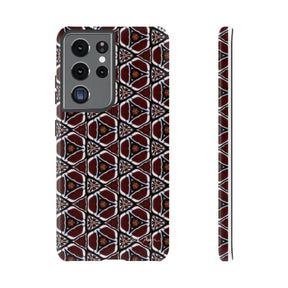 Maroon Butterfly Pattern Phone Case (Samsung)